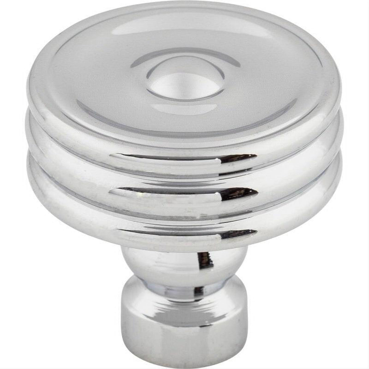 Top Knobs TK881PC TK881 Brixton Ridged 1 1/4" Diameter Mushroom Cabinet Knob Polished Chrome