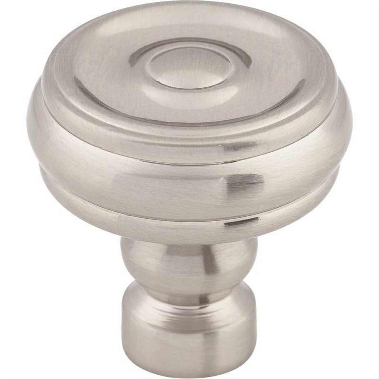 Top Knobs TK882BSN TK882 Brixton Button 1 1/4" Diameter Mushroom Cabinet Knob Brushed Satin Nickel