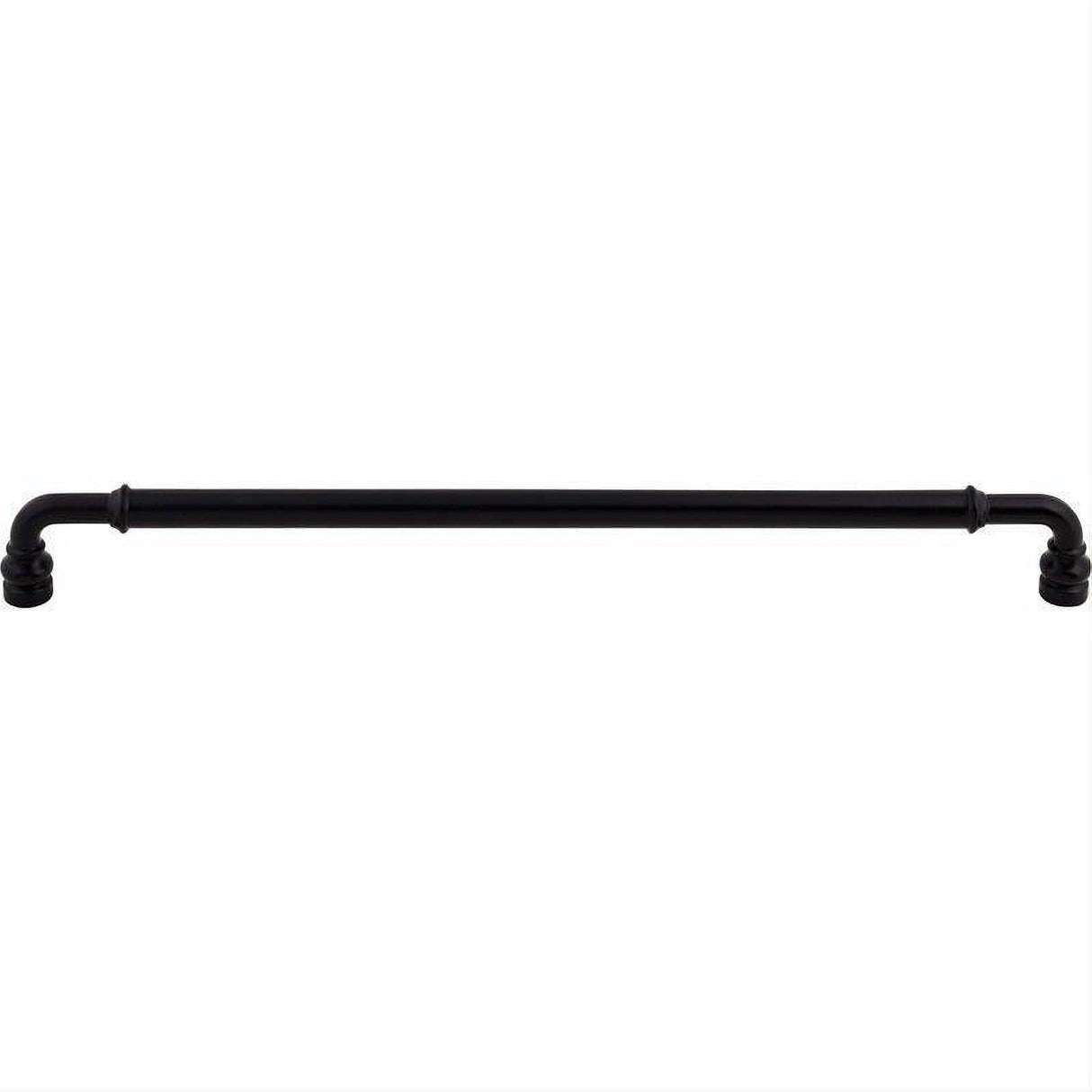 Top Knobs TK888BLK TK888 Brixton 12" Center to Center Bar Pull Flat Black