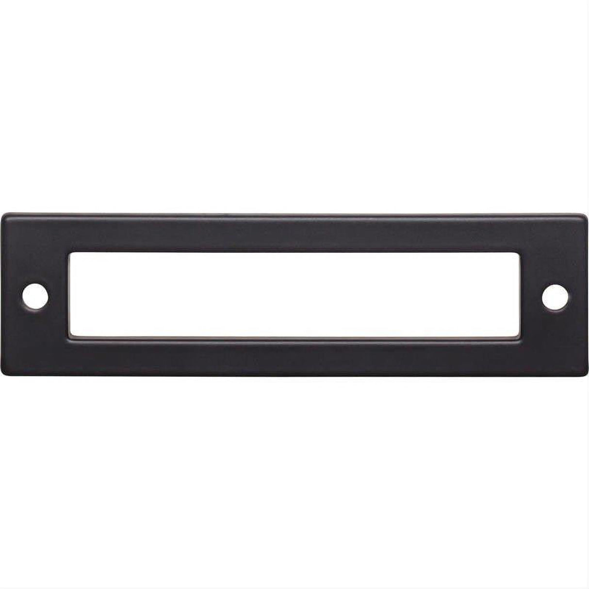 Top Knobs TK924BLK TK924 Hollin 3 3/4" Center to Center Pull Backplate Flat Black