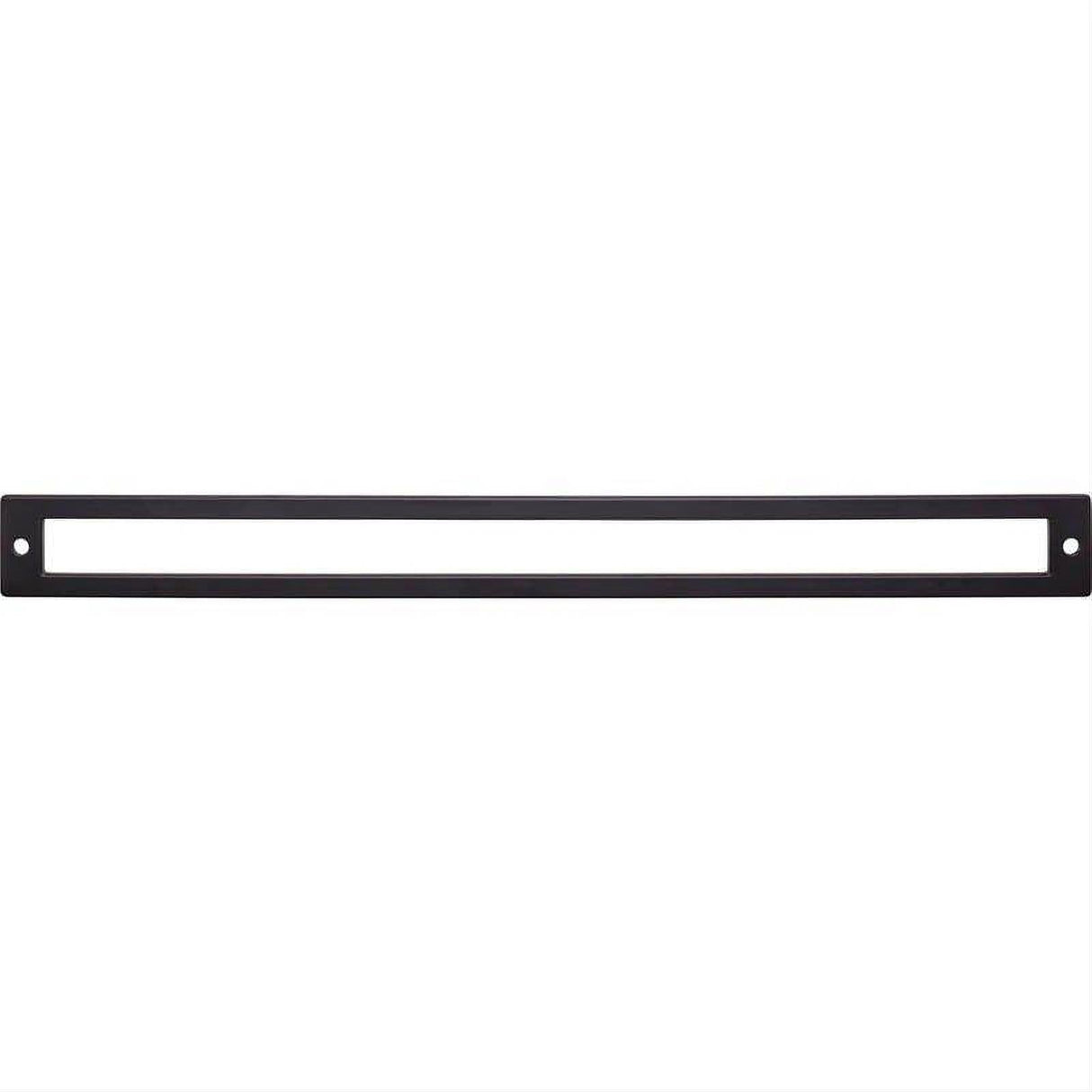 Top Knobs TK929BLK TK929 Hollin 12" Center to Center Pull Backplate Flat Black