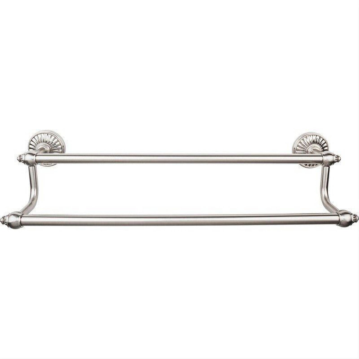 Top Knobs TUSC9BSN TUSC9 Tuscany Bath Towel Bar 24 Inch Double Antique Pewter Brushed Satin Nickel