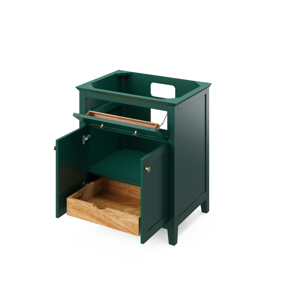 Jeffrey Alexander Chatham 30" Hale Blue Single Sink Bathroom Vanity with White Carrara Marble Top - 8 in. Widespread Faucet Top product image 4