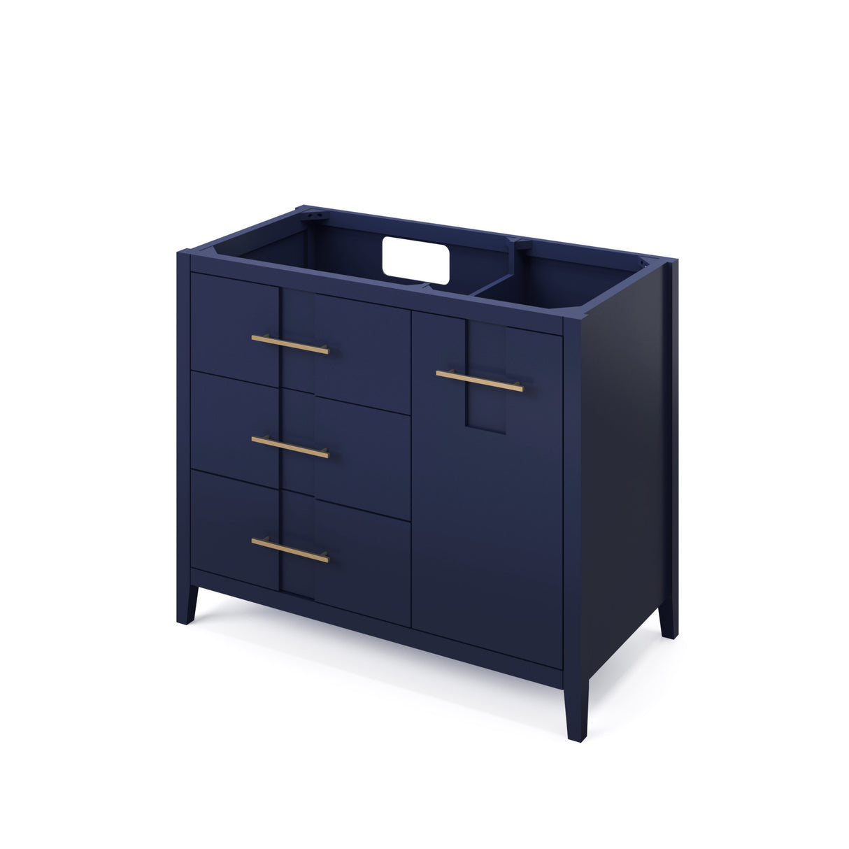 Jeffrey Alexander Katara 42" Hale Blue Single Sink Bathroom Vanity with White Quartz Top - 8 in. Widespread Faucet Top product image 2