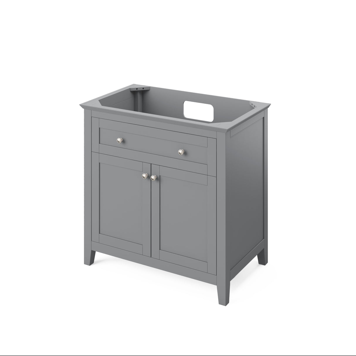 Jeffrey Alexander Chatham 36" Grey Single Sink Bathroom Vanity with Calacatta Vienna Quartz Top - 8 in. Widespread Faucet Top product image 3