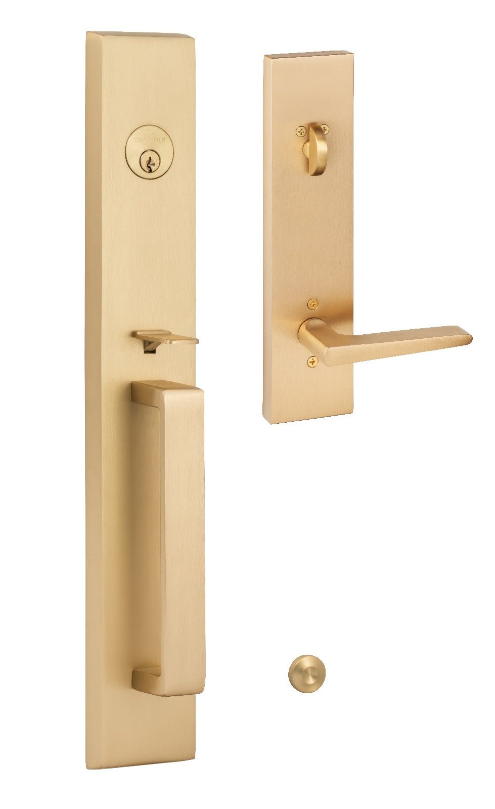 Sure-Loc VL507-BS SB satin brass single cylinder handleset with trim