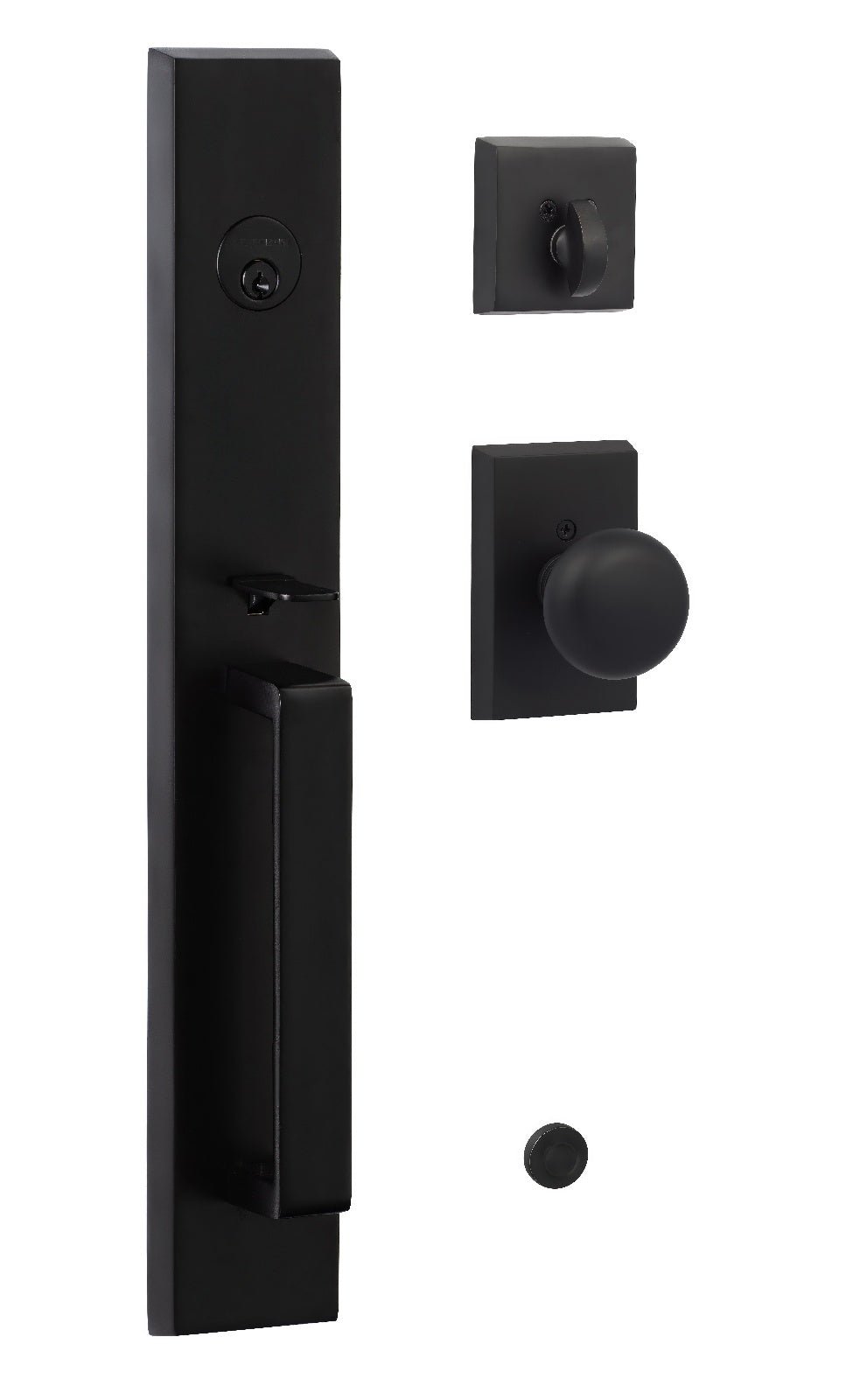 Sure-Loc VL507-OK FBL flat black single cylinder handleset with trim