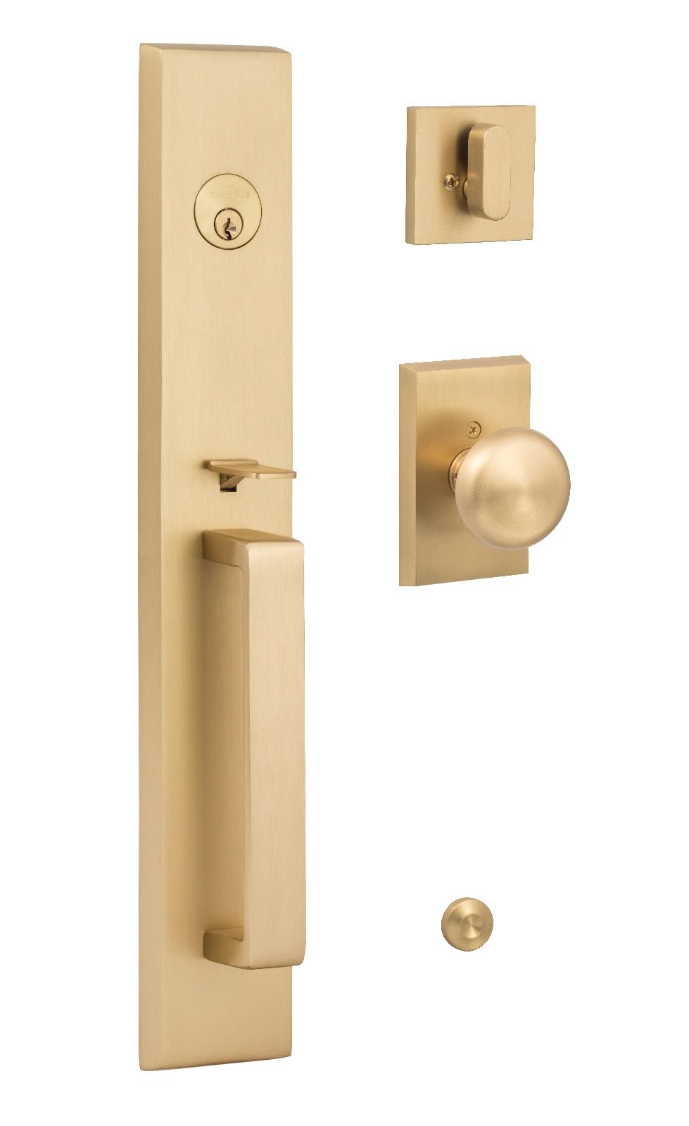Sure-Loc VL507-OK SB satin brass single cylinder handleset with trim