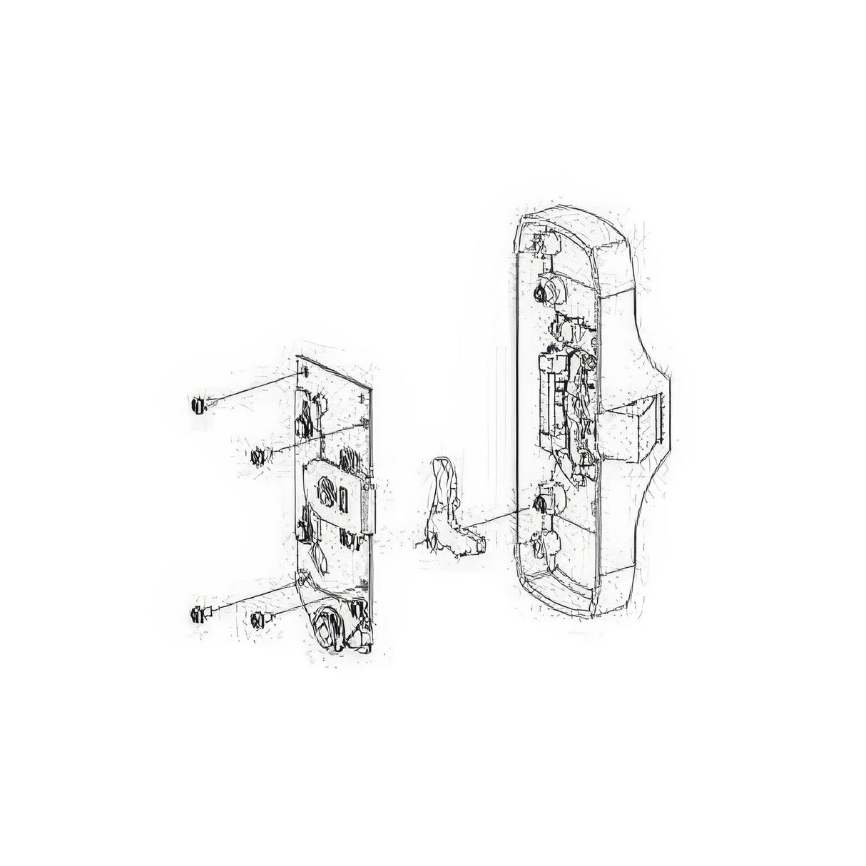 Von Duprin 0501034 050103 Knob / Lever Backplate Conversion Kit Satin Brass