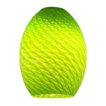 Access Lighting FireBird Ostrich pendant glass shade in satin stainless, additional view