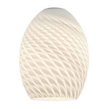 Access Lighting FireBird Ostrich pendant glass shade in satin stainless, additional view