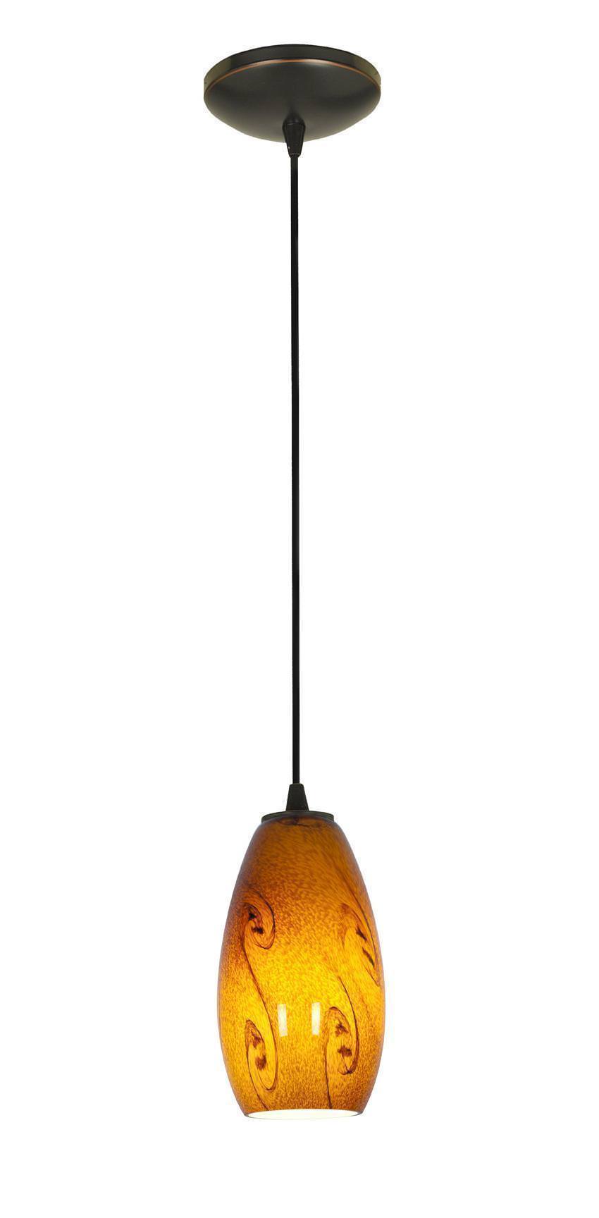 Access Lighting Sydney glass pendant light in satin stainless, additional view