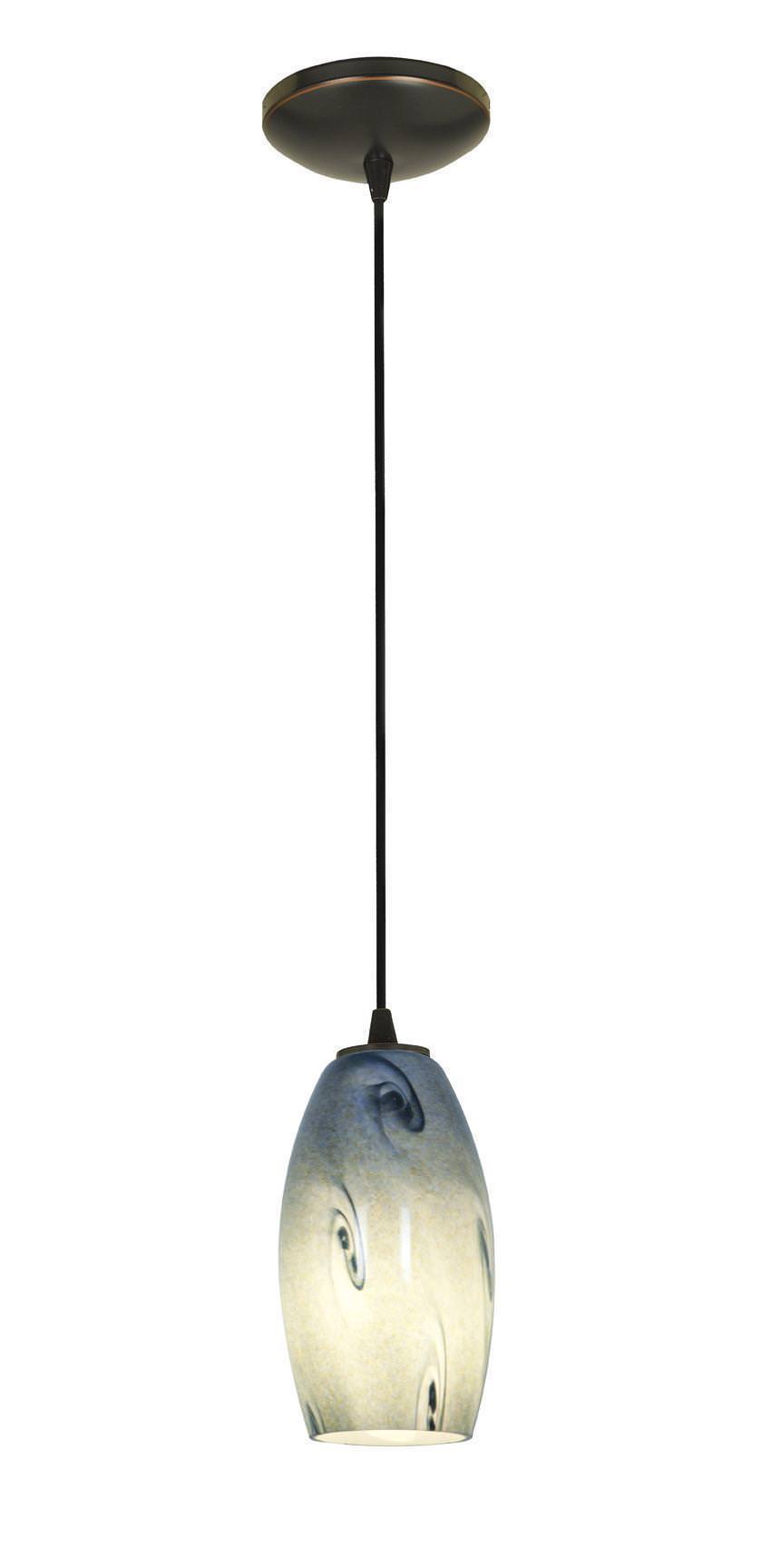 Access Lighting Sydney glass pendant light in satin stainless, additional view