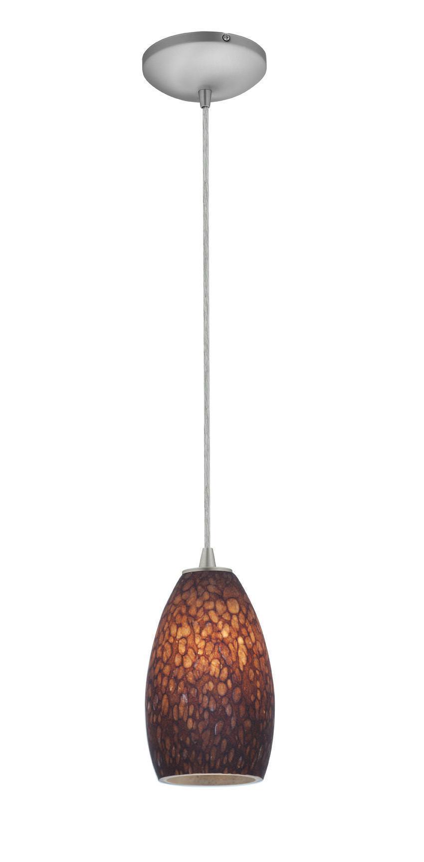 Access Lighting Sydney glass pendant light in satin stainless, additional view