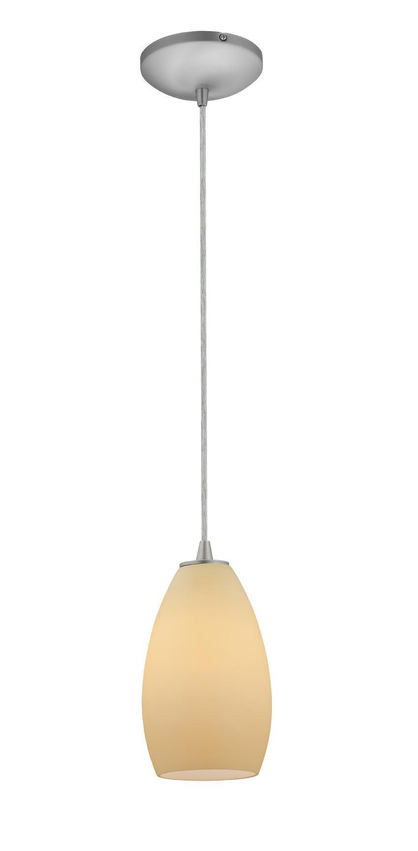 Access Lighting Sydney glass pendant light in satin stainless, additional view
