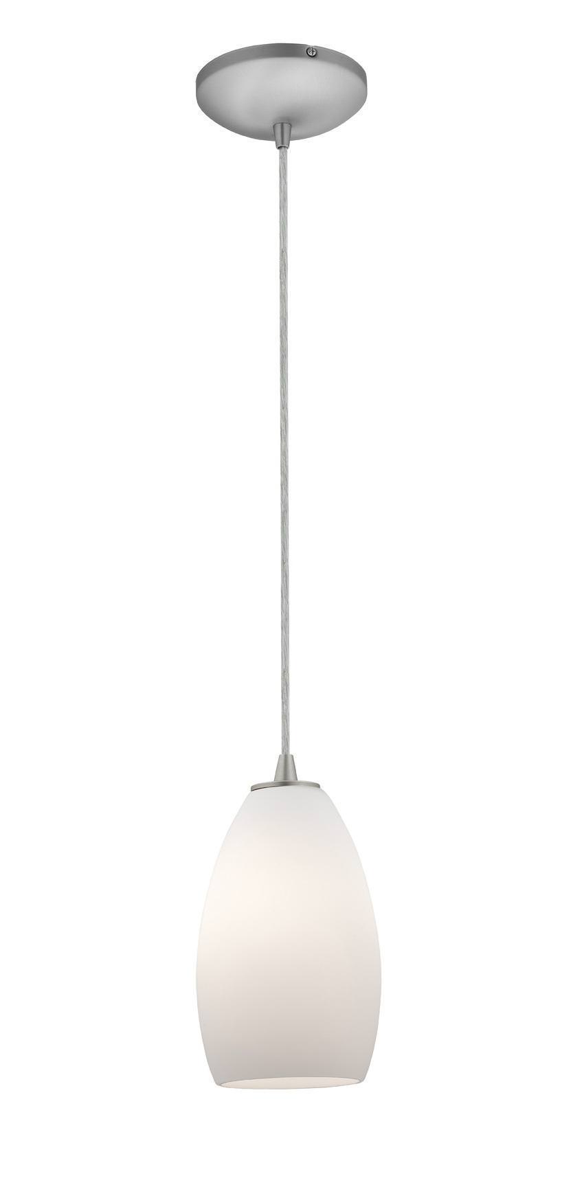 Access Lighting Sydney glass pendant light in satin stainless, additional view