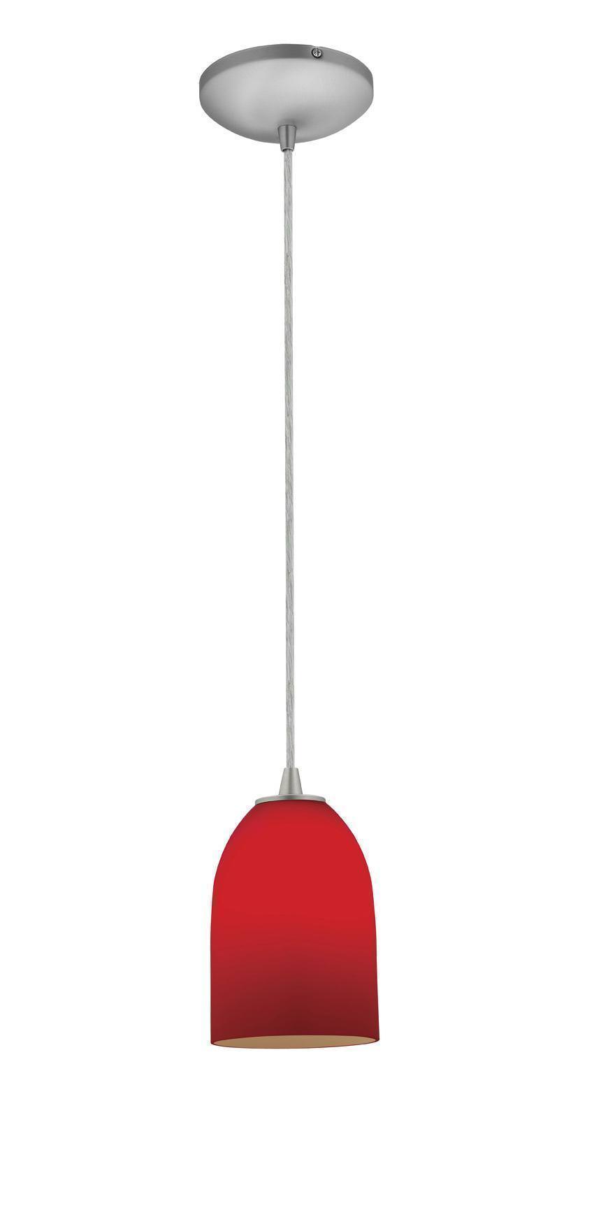 Access Lighting Sydney glass pendant light in satin stainless, additional view