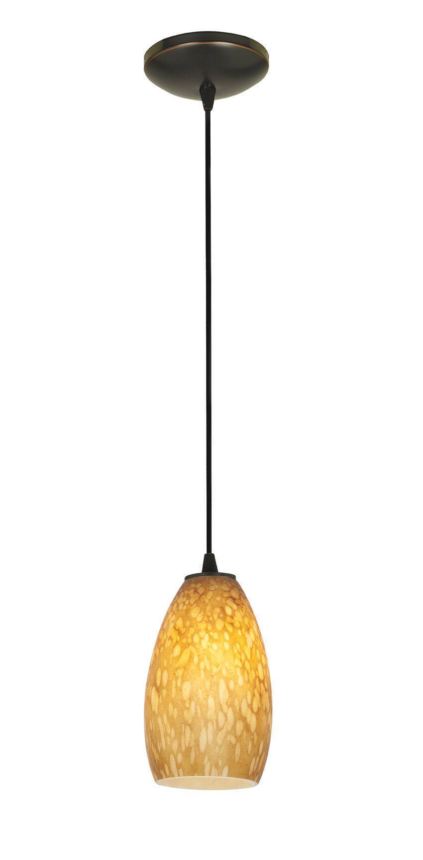 Access Lighting Sydney glass pendant light in satin stainless, additional view