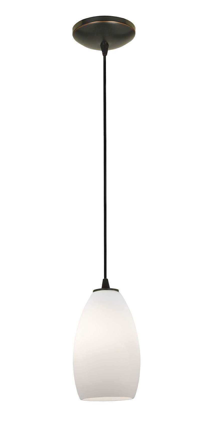 Access Lighting Sydney glass pendant light in satin stainless, additional view