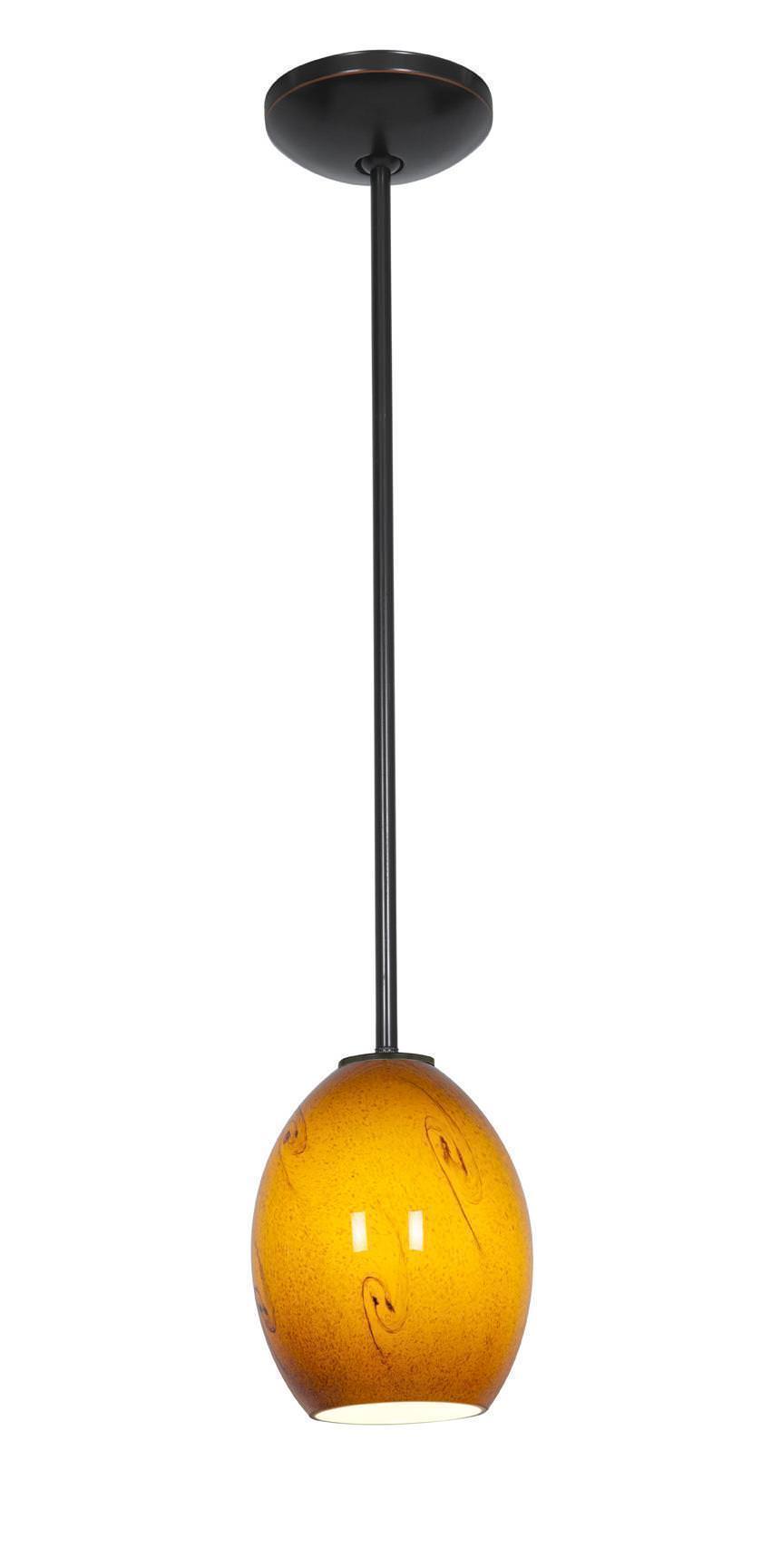 Access Lighting Janine glass pendant light in polished chrome, additional view