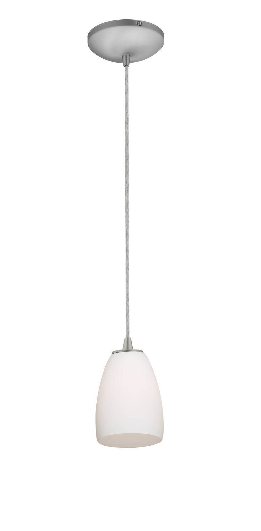 Access Lighting Sydney glass pendant light in satin stainless, additional view