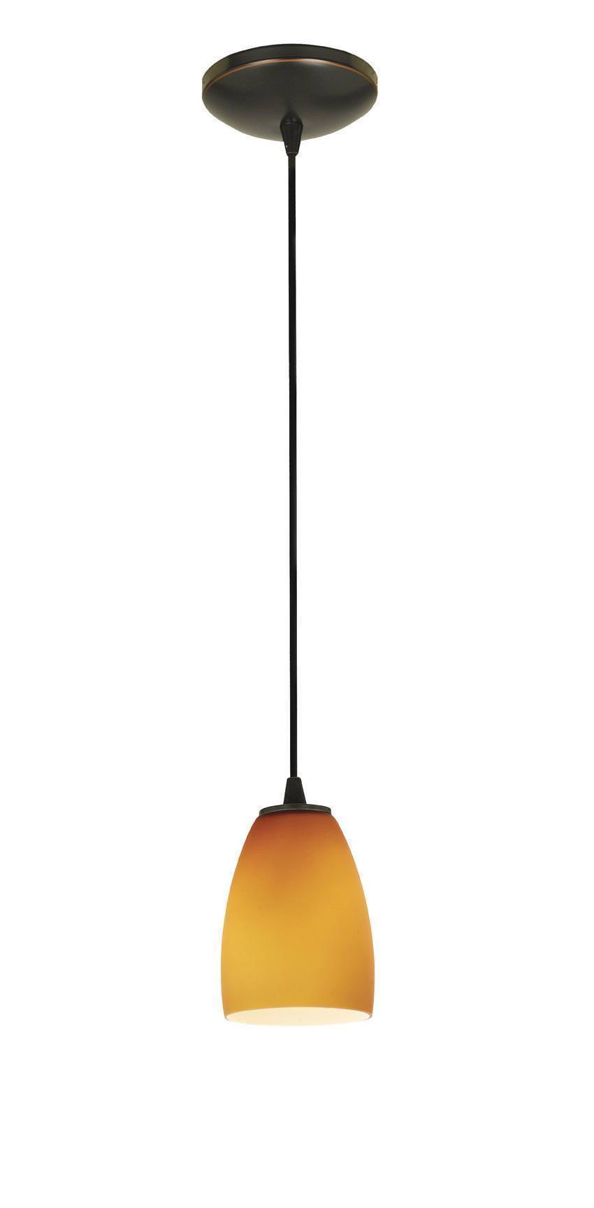 Access Lighting Sydney glass pendant light in satin stainless, additional view