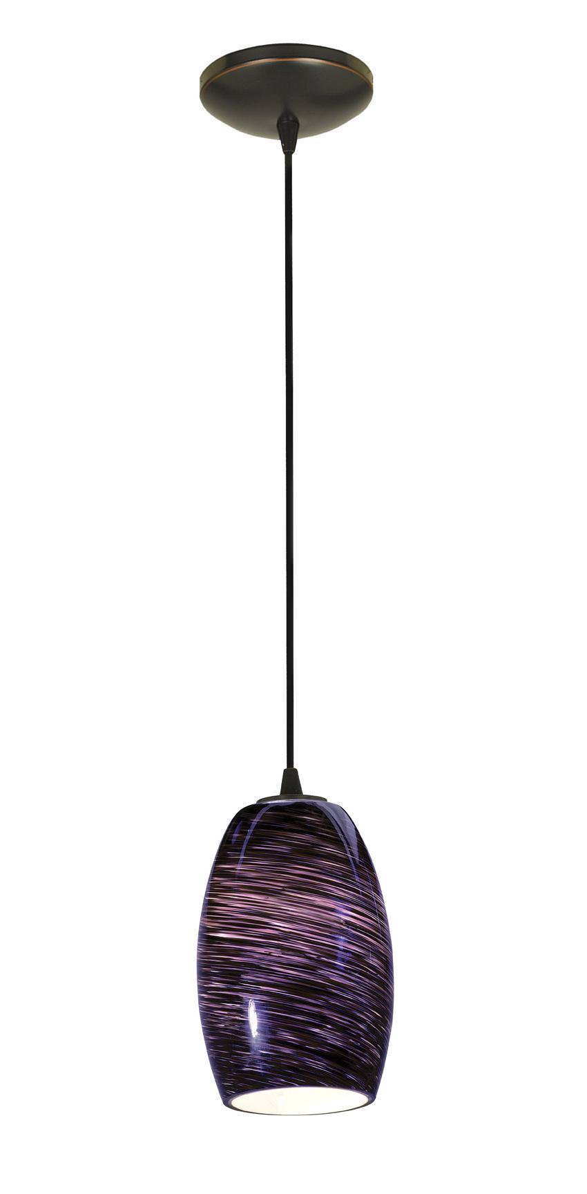 Access Lighting Sydney glass pendant light in satin stainless, additional view