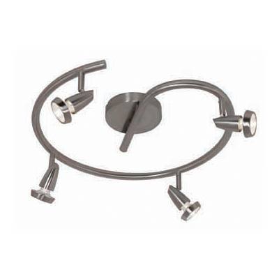 Access Lighting Mirage semi flush ceiling light in satin stainless, additional view