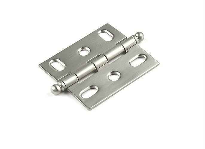 Century Hardware cabinet hinge in satin stainless, additional view