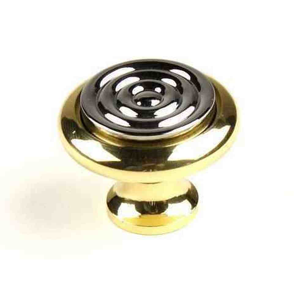 Century Hardware 10905-326 polished brass/polished chrome cabinet knob