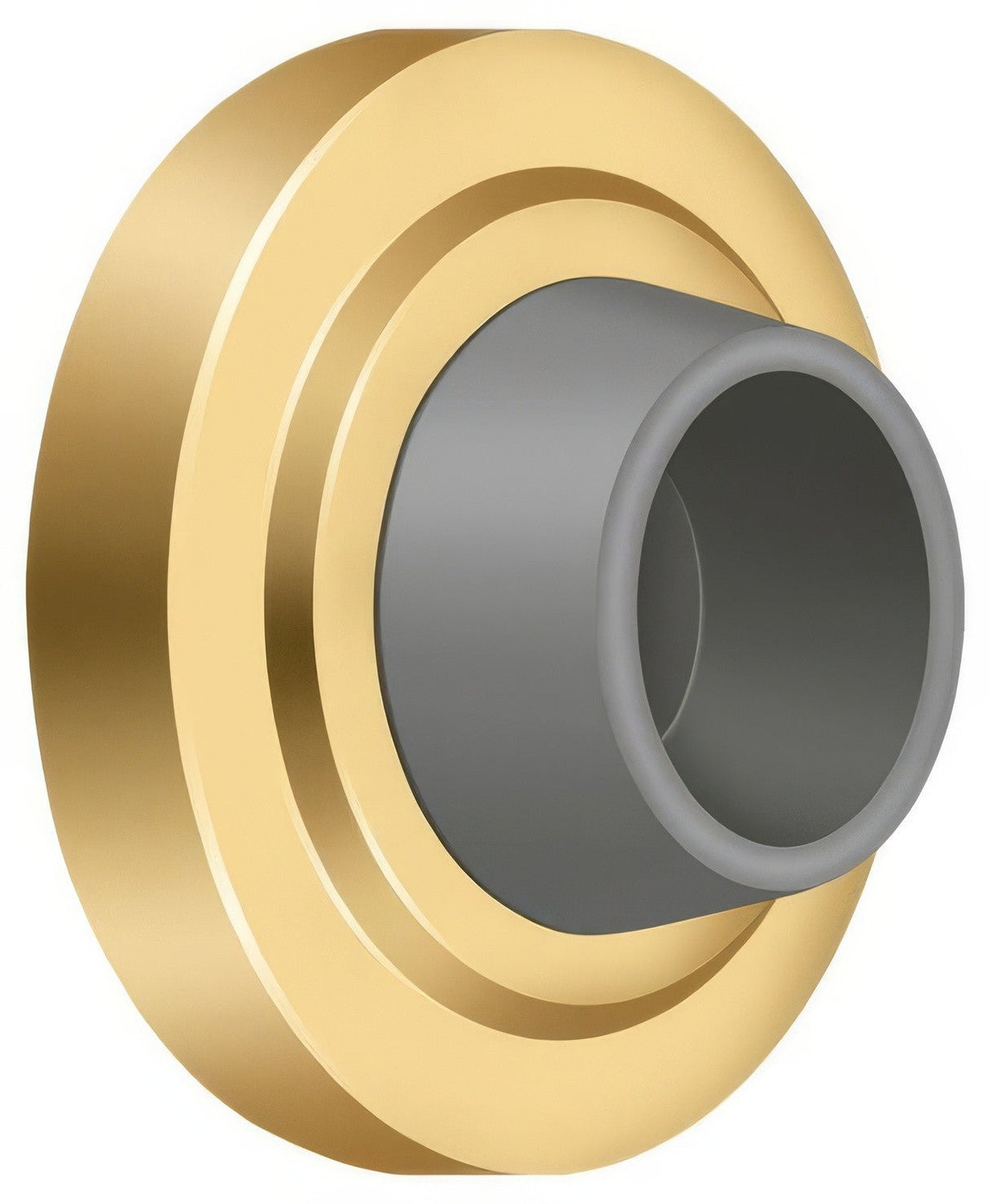 Deltana WB238CR003 lifetime polished brass wall mount door stop