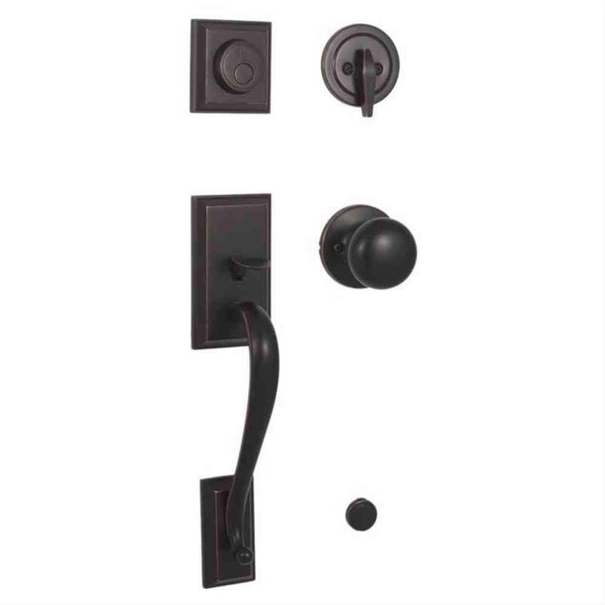 Weslock 02830-1S1FR2D-SFR2D Mercy Single Cylinder Handleset with Salem Knob Oil Rubbed Bronze
