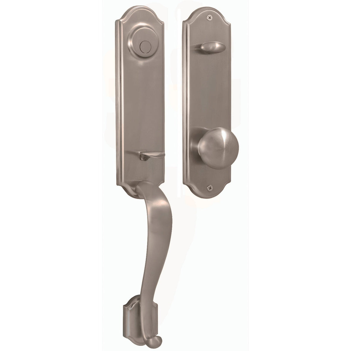 Weslock 06655-NIN0020-I-0020 Mansion Dummy Handleset with Impresa Door Knob Satin Nickel