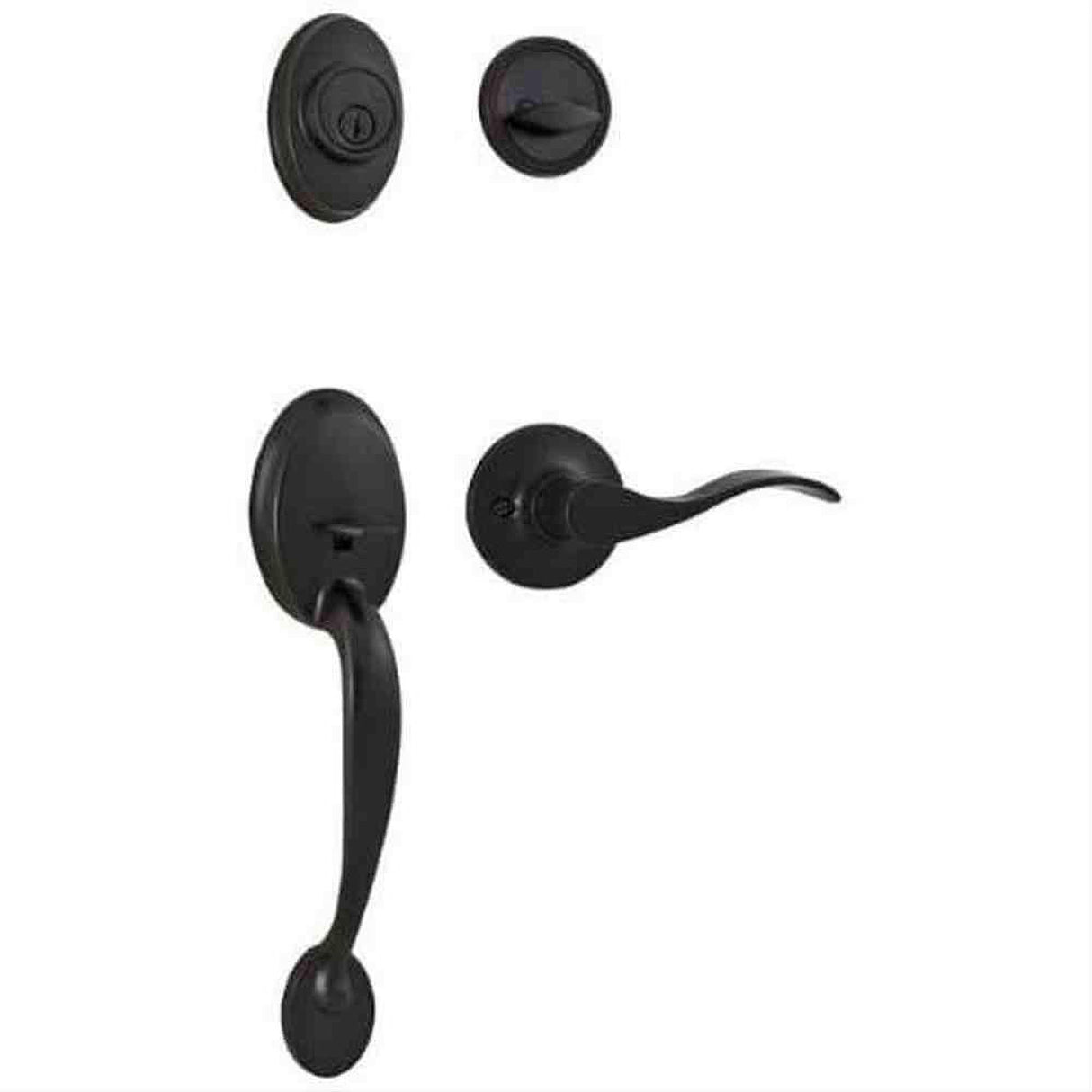 Weslock L2810-1X1FR2D-XFR2D Hillcrest Single Cylinder Handleset with Left Hand New Haven Lever Oil Rubbed Bronze