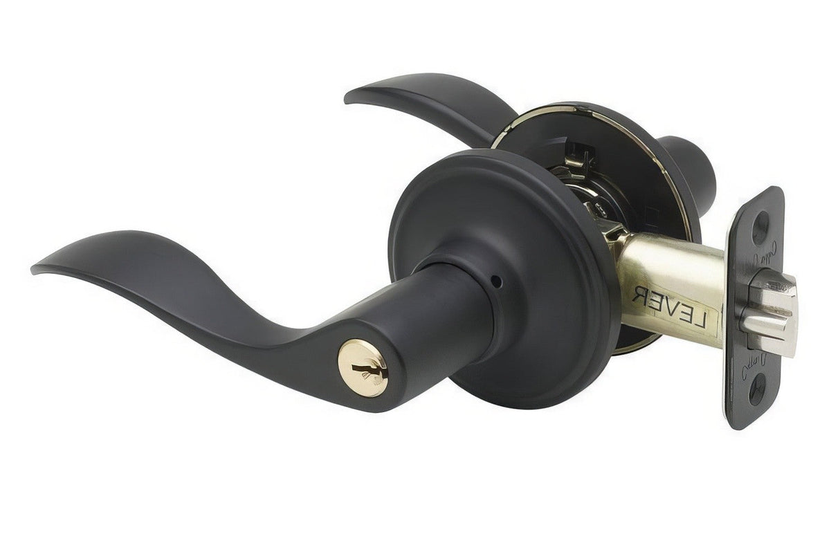 Copper Creek WL2240BC Waverlie keyed entry keyed entry door lever, additional view