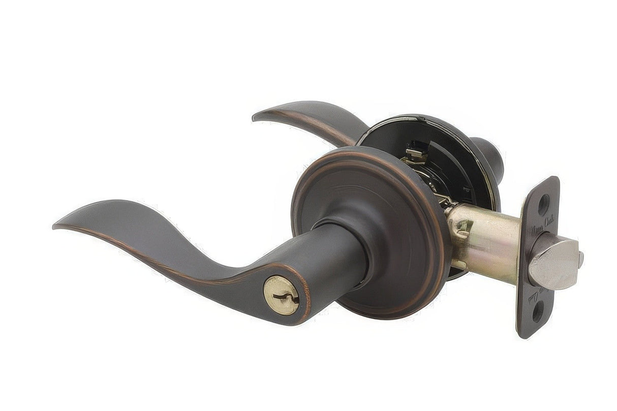 Copper Creek WL2240TB Waverlie keyed entry keyed entry door lever, additional view