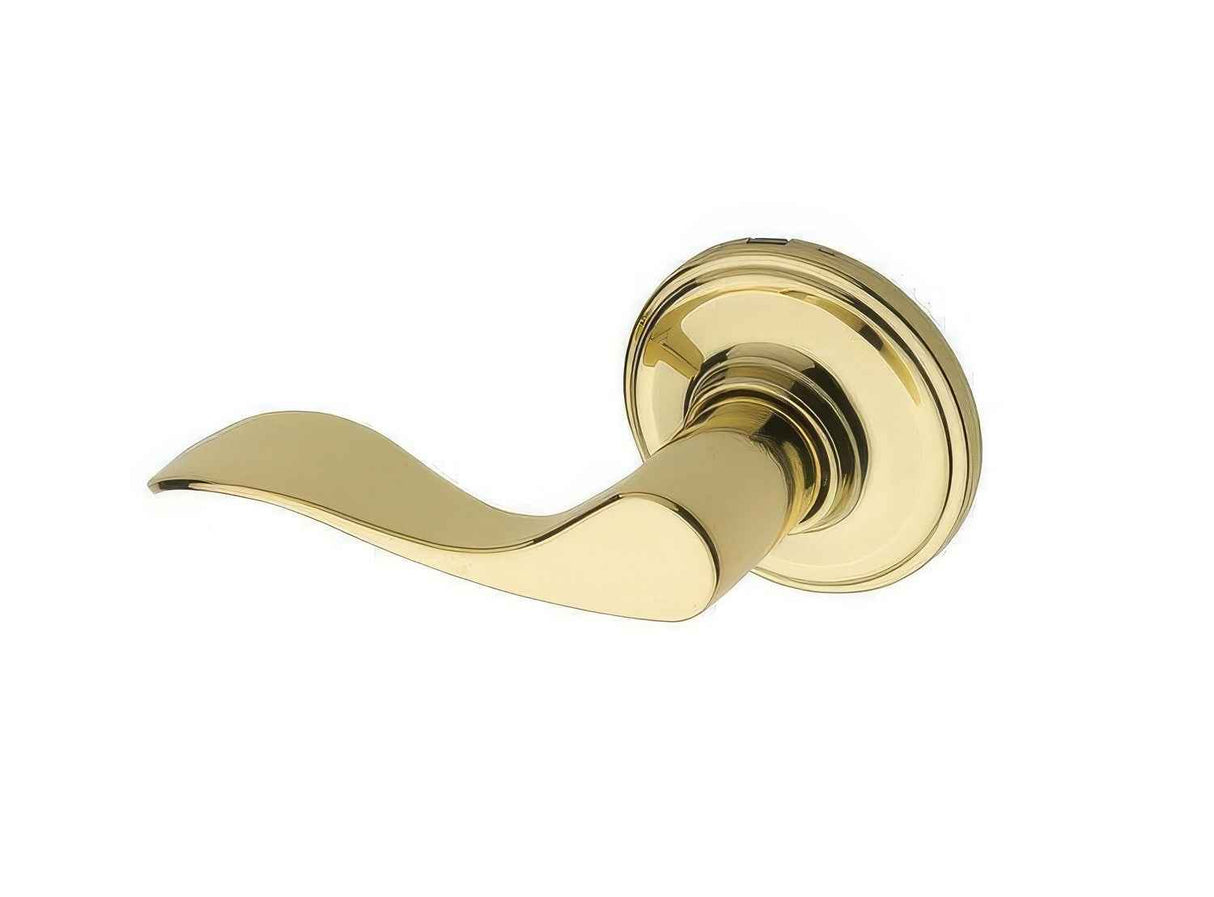 Copper Creek WL2290LHPB polished brass single dummy door lever