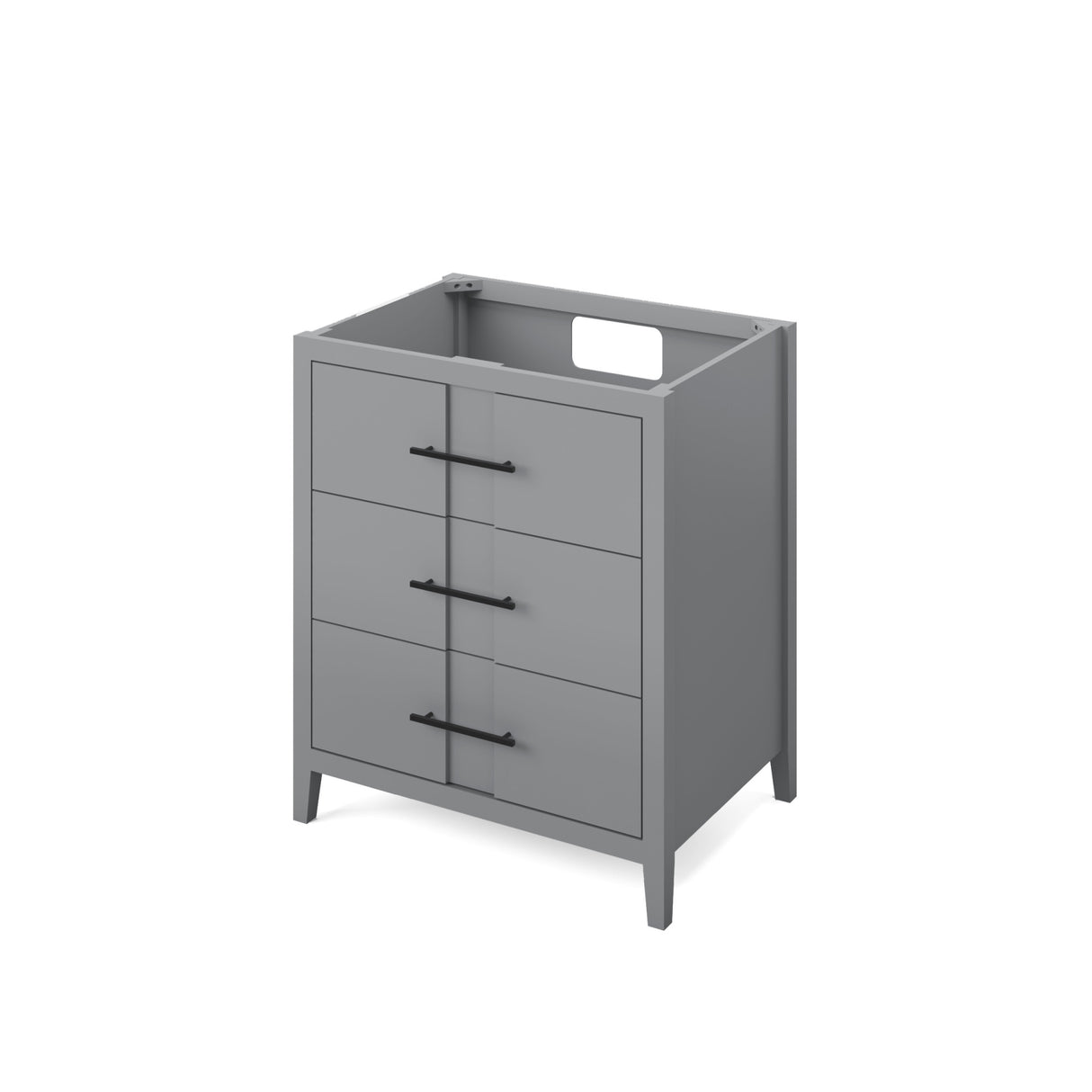 Jeffrey Alexander Katara 31" Grey Single Sink Bathroom Vanity with White Resin Top - 8 in. Widespread Faucet Top product image 2