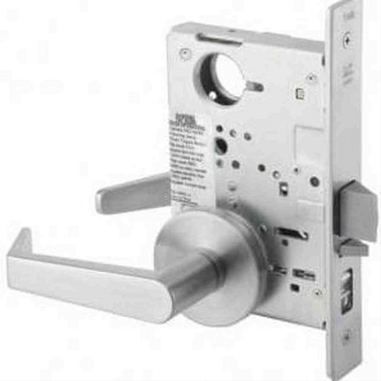 Yale AUCN8847FL626LC Apartment Entry with Deadbolt Mortise Lock with Augusta Lever and Camden Escutcheon Less Cylinder Satin Chrome