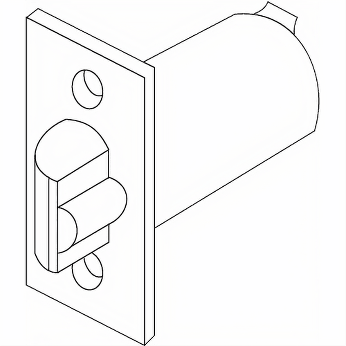 Yale MCD238630 MCD2386 2-3/8 Inch Deadlatch for 4600 Series with Square Corner 1 Inch Face Satin Stainless Steel
