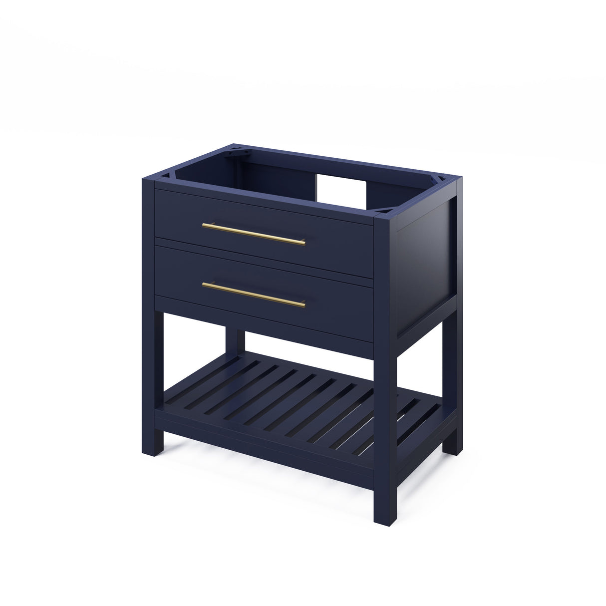 Jeffrey Alexander Wavecrest 36" Hale Blue Single Sink Bathroom Vanity with Calacatta Vienna Quartz Top - 8 in. Widespread Faucet Top product image 3