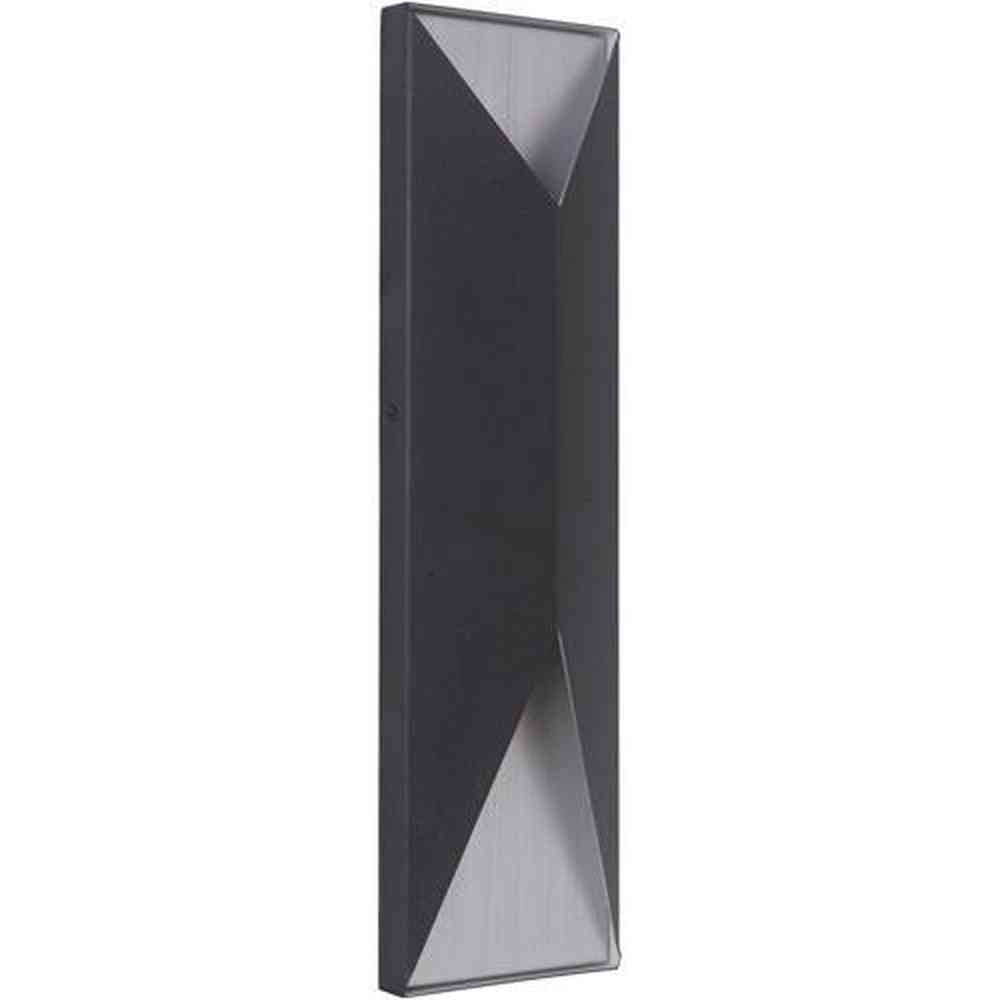 Craftmade Z3422-TBBA-LED matte black / brushed aluminum outdoor pocket sconce