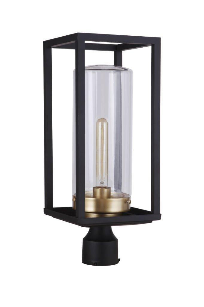 Craftmade ZA4825-MNSB midnight / satin brass outdoor post