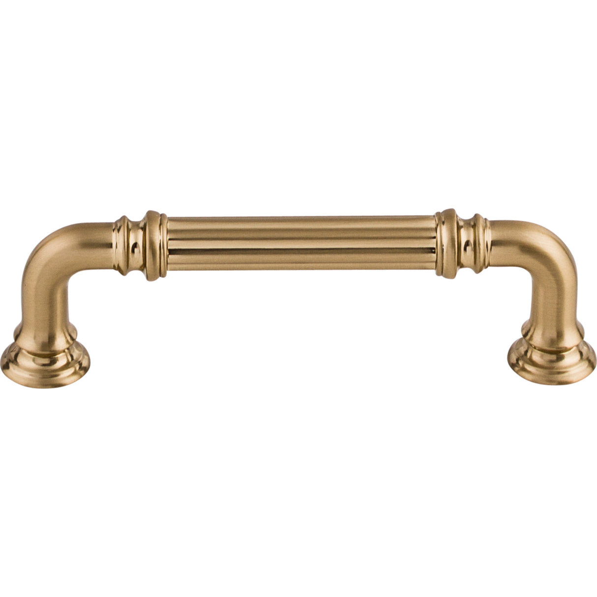 Top Knobs TK322HB Reeded 3 3/4" Center to Center Bar Pull Honey Bronze