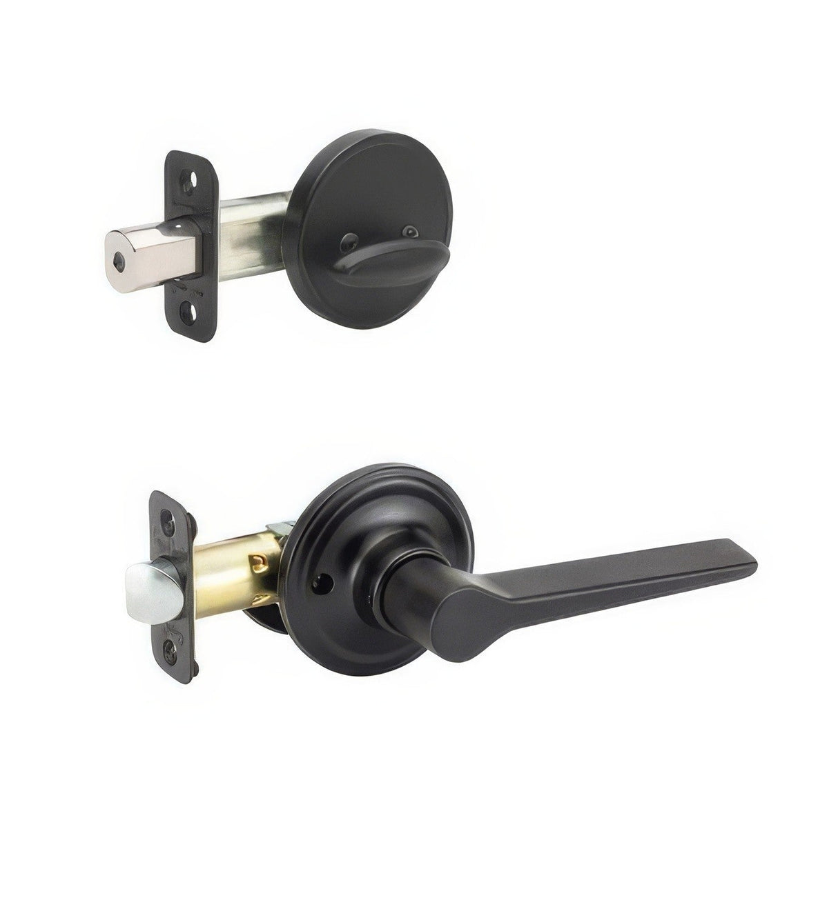Copper Creek ZL2810BC black single cyllinder handleset trim pack
