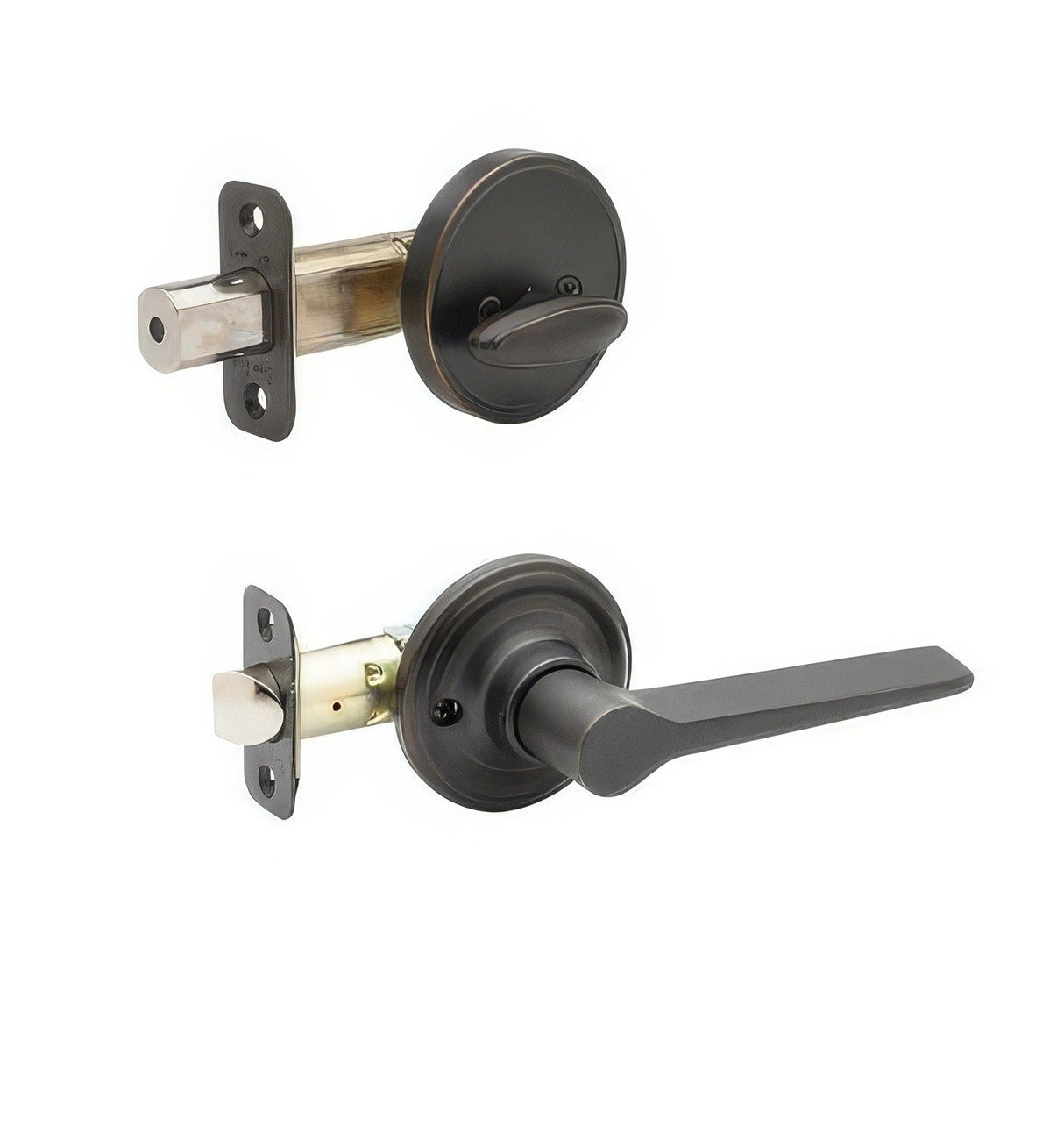 Copper Creek ZL2810TB tuscan bronze single cyllinder handleset trim pack