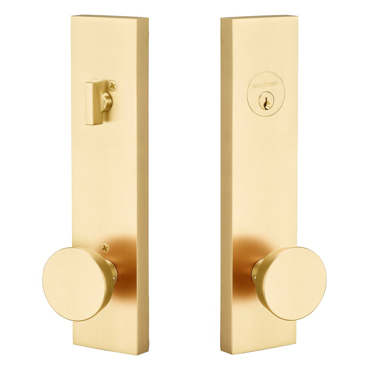Sure-Loc ZT307 SB satin brass single cylinder handleset