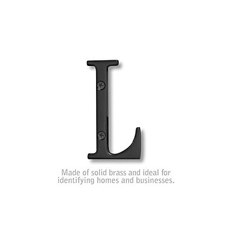 Salsbury 1240BLK-L Solid Brass Letter 3 Inches L