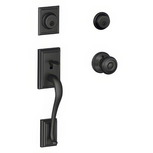 Black Double Cylinder Handlesets