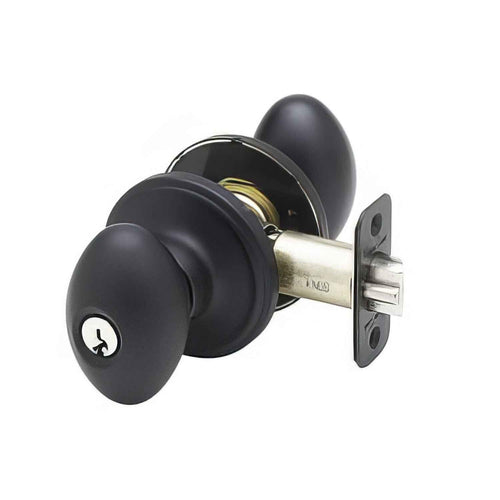Black Keyed Entry Door Knobs